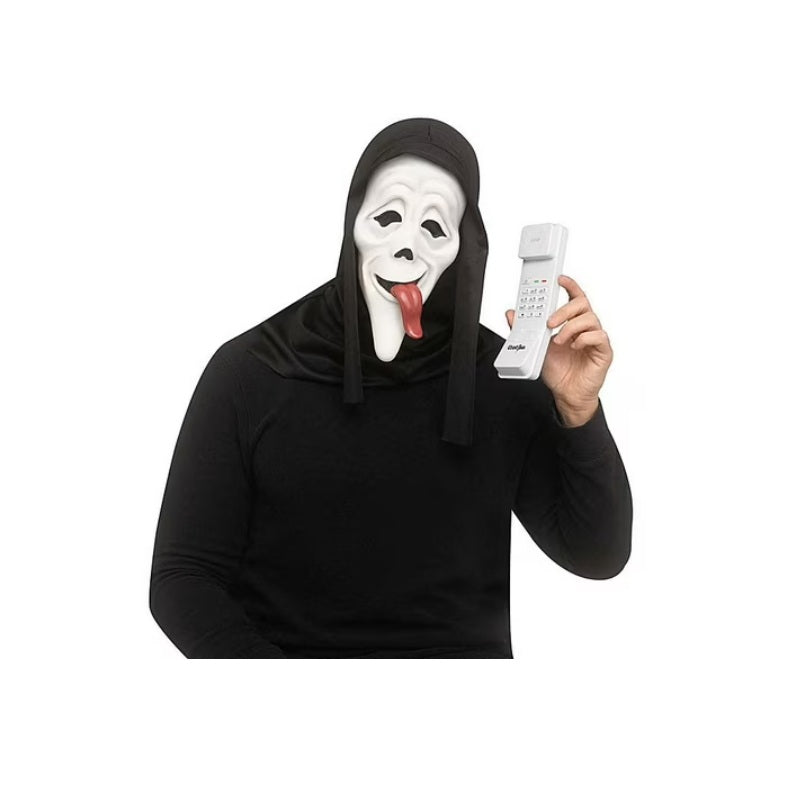 Waasss-Up Mask with Retro Phone Prop - Scary Movie - Licensed Costume Accessory