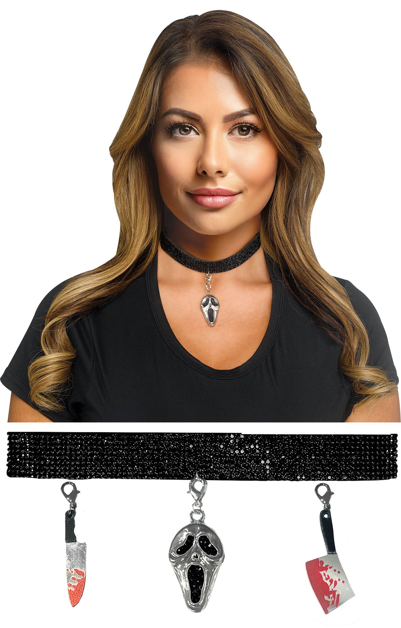 Ghostface Choker Set - Scream - Officially Licensed Accessories - 2 Styles