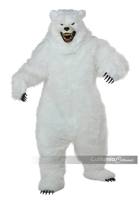 Polar Bear - Moveable Jaw Mask - Mascot Costume - Adult - Standard/One Size