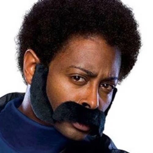 Black Character Sideburns & Mustache Set - Cosplay - Costume Accessories