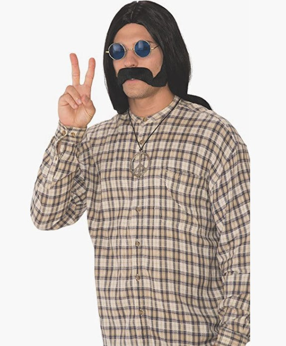 Black Character Sideburns & Mustache Set - Cosplay - Costume Accessories