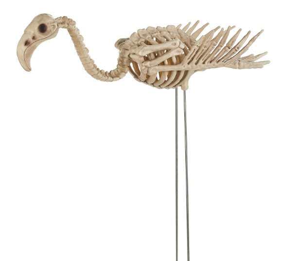 Skeleton Flamingo - Airbrushed Bones - Plastic - Costume Accessory Prop Decor