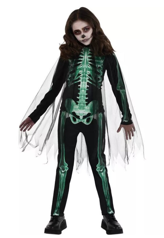 Skeleton - Glow Reaper Girl - Costume - Child - 2 Sizes