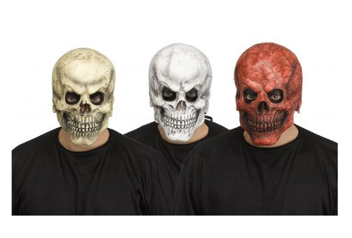 Skull Mask - Latex - Costume Accessory - Adult - 3 Colors