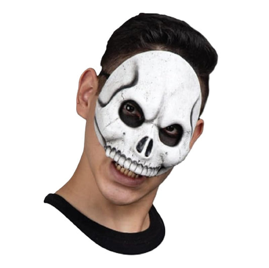 Skull Half Mask - Skeleton - Latex - Costume Accessory - One Size