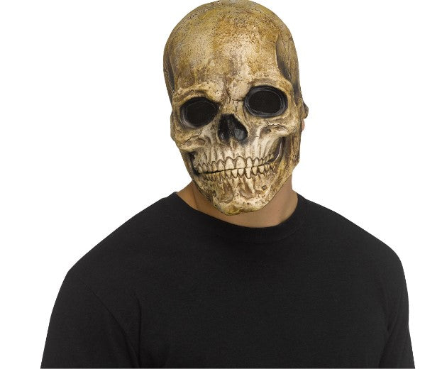 Skull Mask - Latex - Mouth Moving - Costume Accessory - Adult - 2 Colors