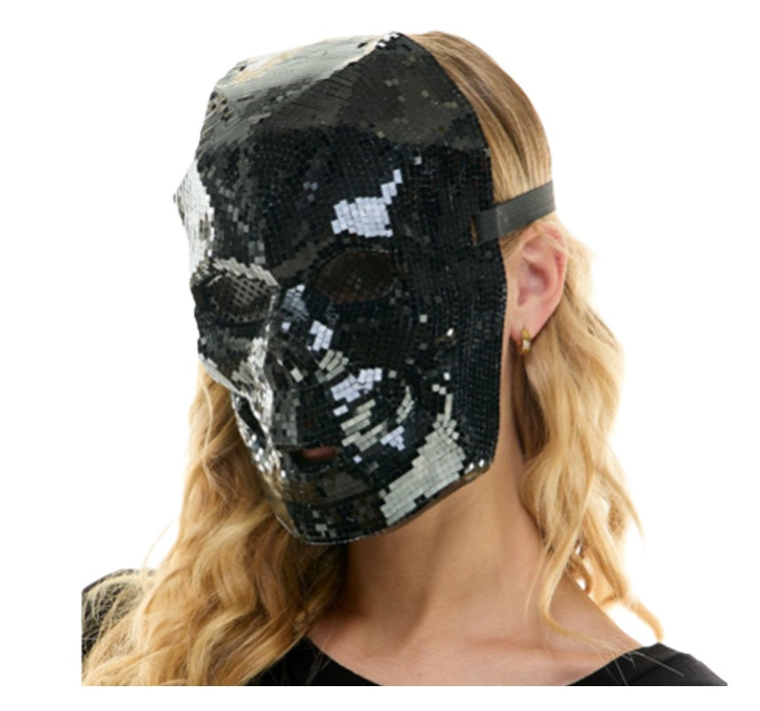 Skull Mask - Mirror Glass - Disco - Costume Accessory - Adult - 2 Colors