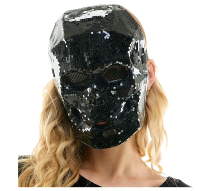 Skull Mask - Mirror Glass - Disco - Costume Accessory - Adult - 2 Colors