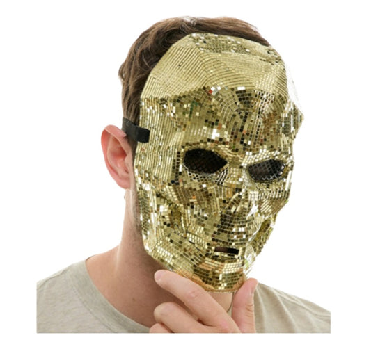 Mirror Glass Skull Mask - Disco - Costume Accessory - One Size - 4 Colors