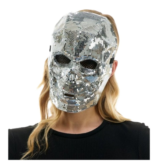 Skull Mask - Mirror Glass - Disco - Costume Accessory - Adult - 2 Colors