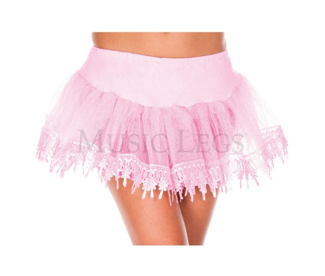 Tear Drop Net Mini Slip - Pink - Petticoat - Costume Accessory - Women/Teen