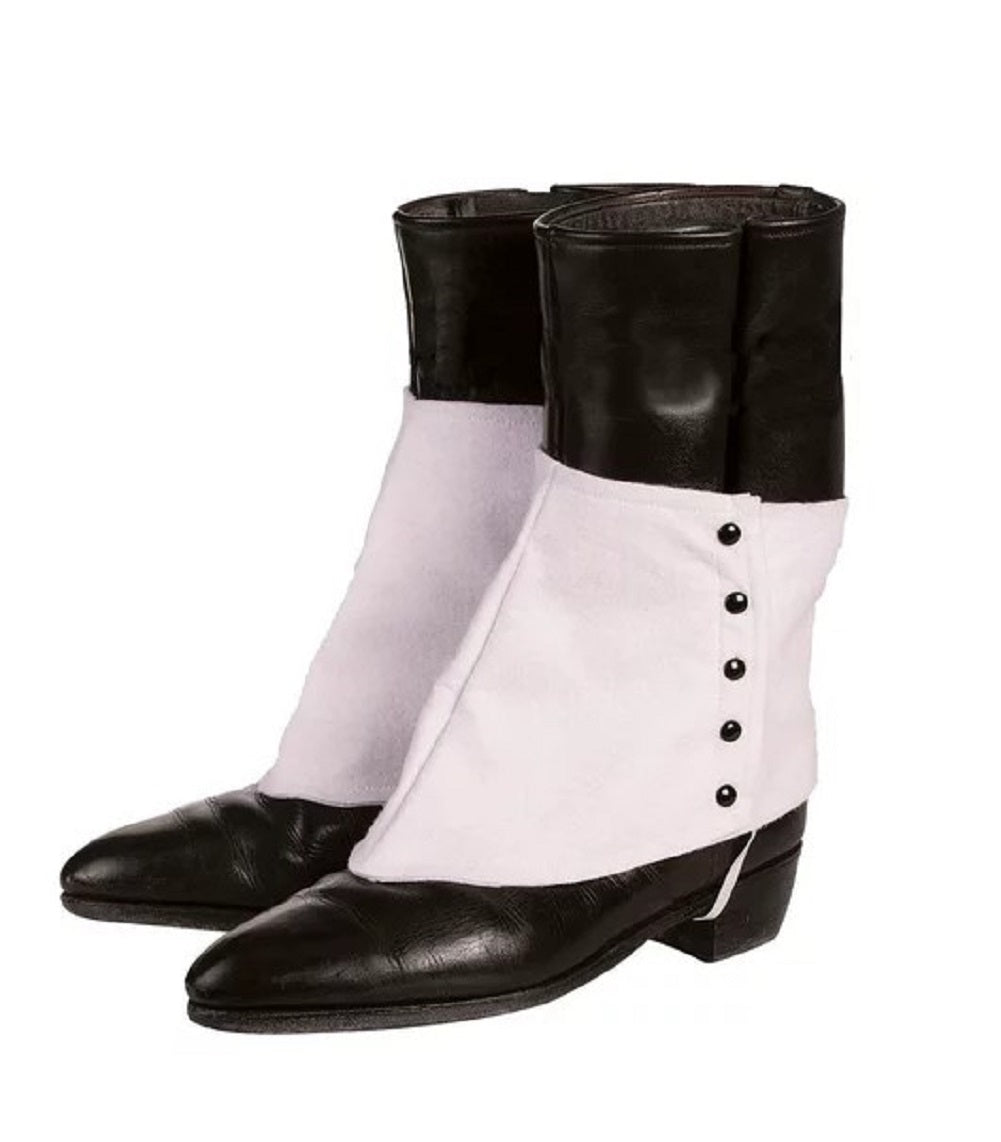 Fabric Spats - 20's - Shoe Covers - White | Blue | Gray - Costume Accessories