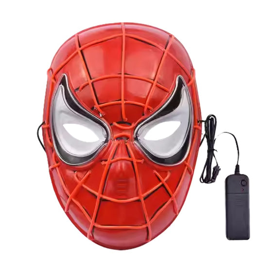 Light-Up LED Spider Hero Mask - Party Wire - Costume Accessory - One Size