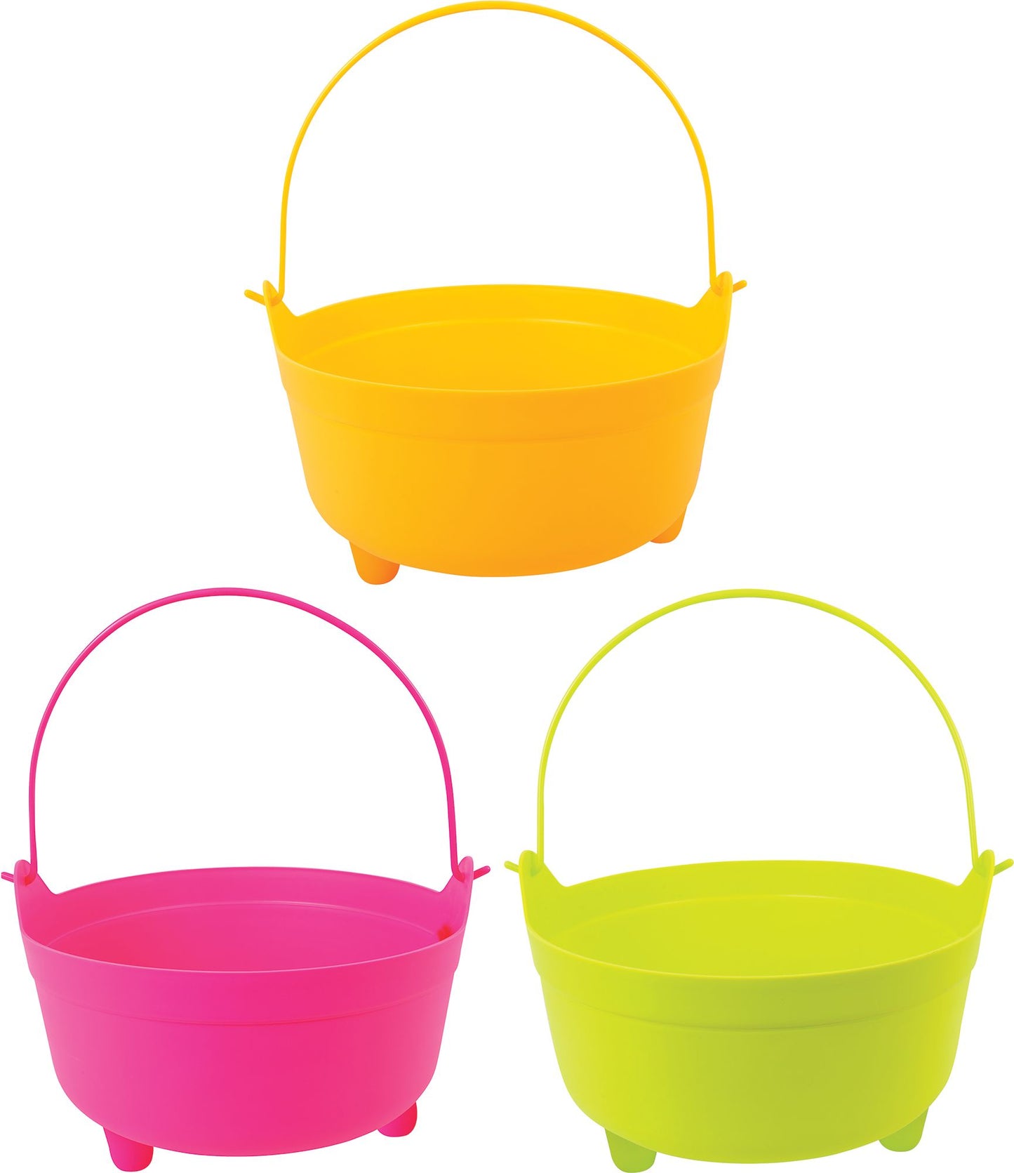 Summerween Plastic Cauldron - 14" - Decor - Summer Fun - Halloween - 3 Colors