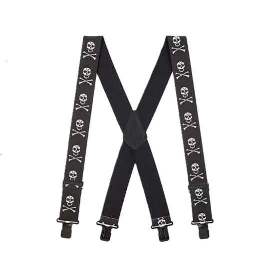 Skull & Crossbones Suspenders - Pirates - Costume Accessories - One Size