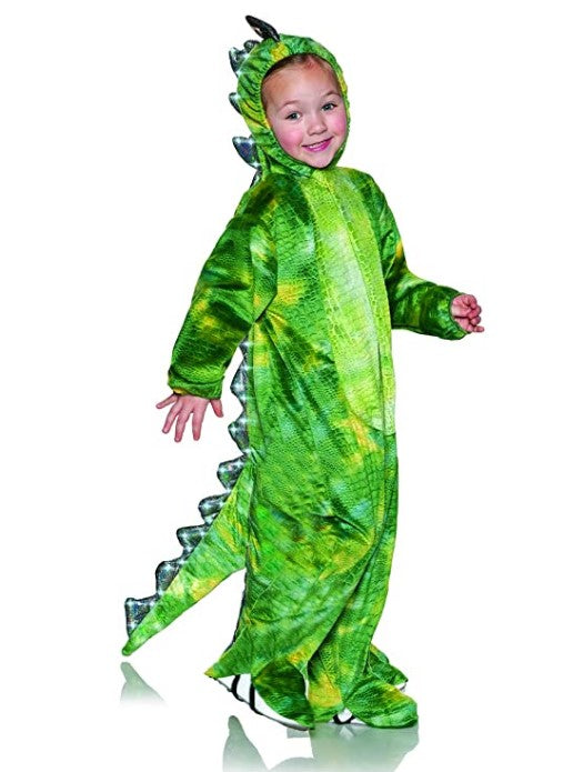 Dinosaurio T-Rex - Verde - Luz LED - Disfraz - Niño pequeño 4-6