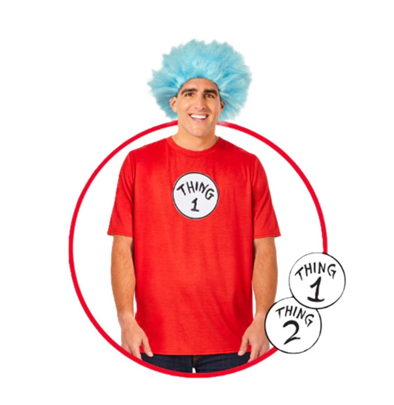 Thing 1 & Thing 2 Kit - Dr Seuss - Cat in the Hat - Costume - Unisex Adult SM