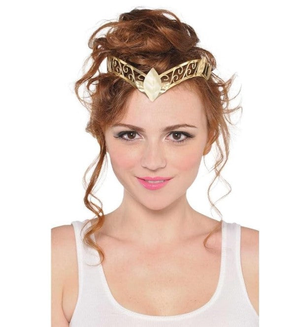 Roman Goddess Tiara Circlet - Leaf - Gold - Costume Accessories - One Size