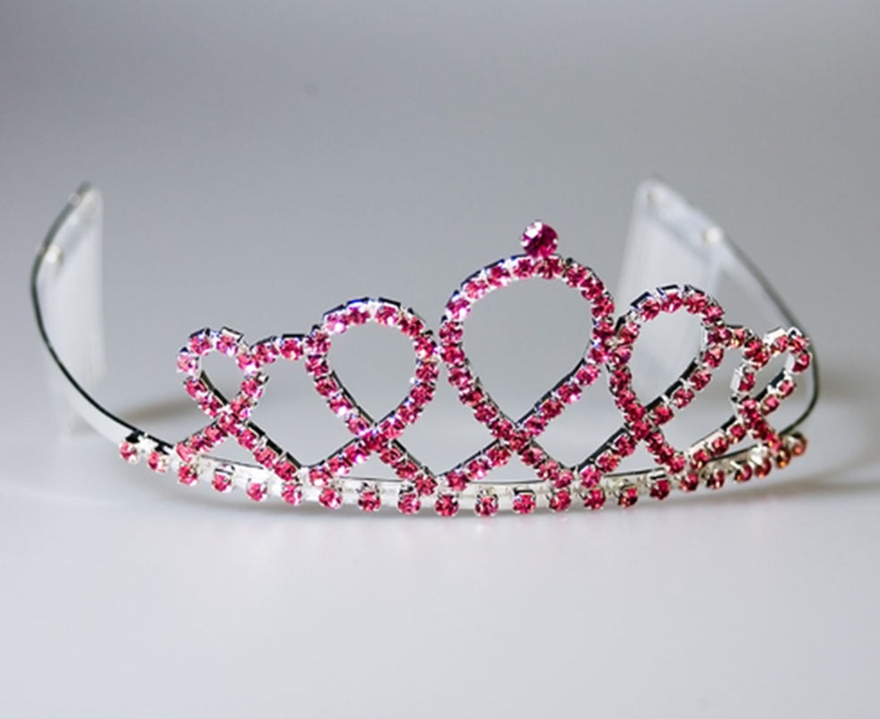 Breast Cancer Awareness Ribbons Tiara - Silver/Pink - Costume Accessory