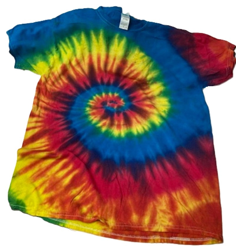 Hippie Tie Dye T-Shirt - 60's 70's - Costume - Men - Plus - 2 XL