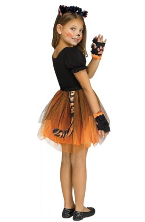 Tiger Glitter Girl Set - Ears Paws Tail - Costume Accessory - Child