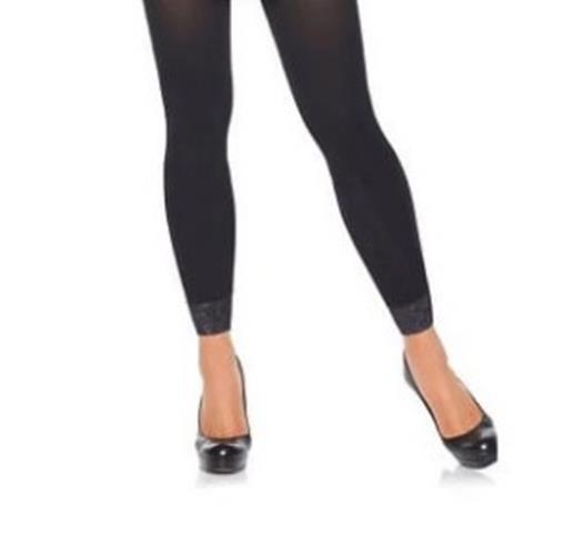 Lace Trim Leggings - Black - 80's - Costume Accessories - Women - One Size