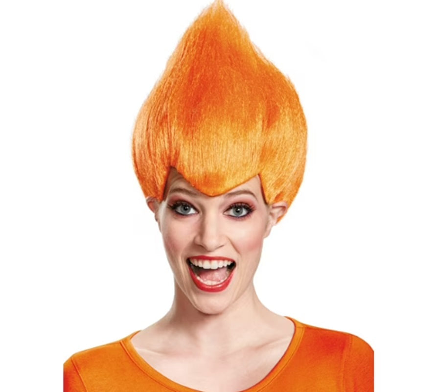 Orange Troll Wig - Heat Miser - Christmas - Costume Accessory - Adult Teen