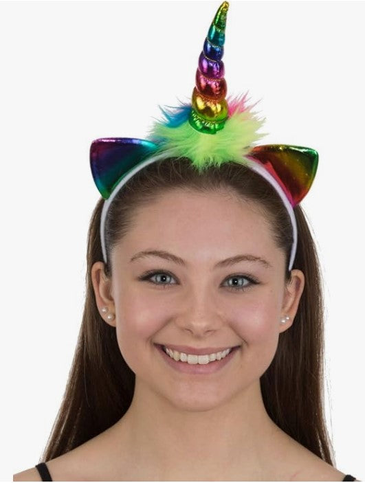 Einhorn-Stirnband – Regenbogen – Metallic – Kostümzubehör – Erwachsene, Teenager