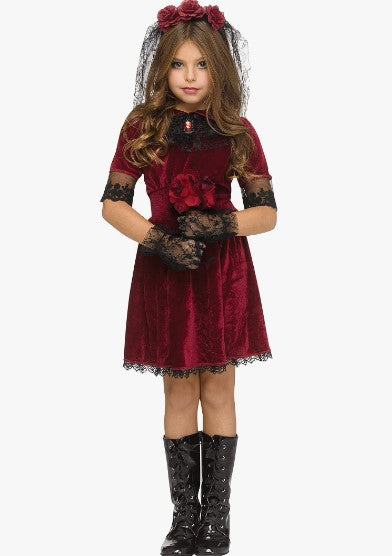 Vampire Bride - Gothic - Witch - Costume - Child - 3 Sizes