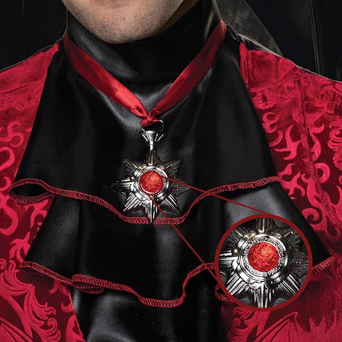 Dracula Medallion - Vampire - Gothic - Costume Accessory - One Size