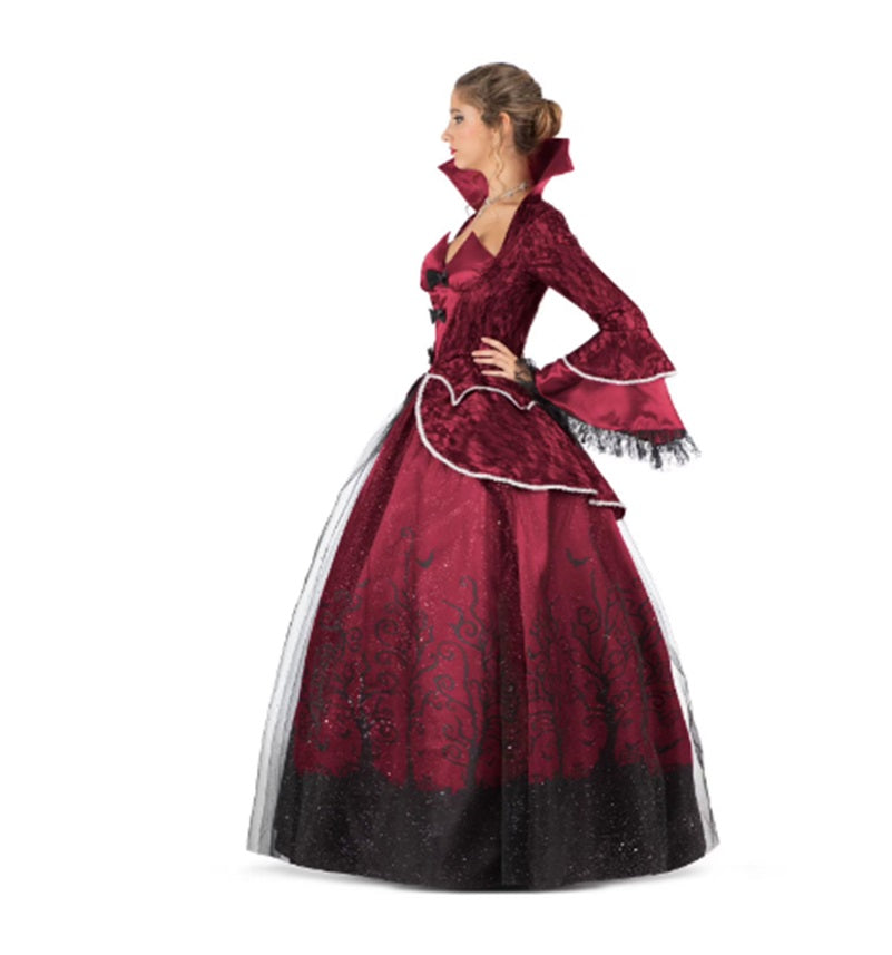 Romantic Vampire Queen - Burgundy/Black - Premium Costume - Women - 2 Sizes