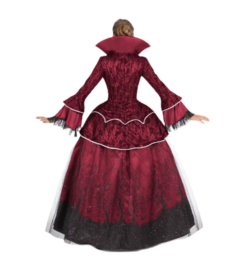 Romantic Vampire Queen - Burgundy/Black - Premium Costume - Women - 2 Sizes