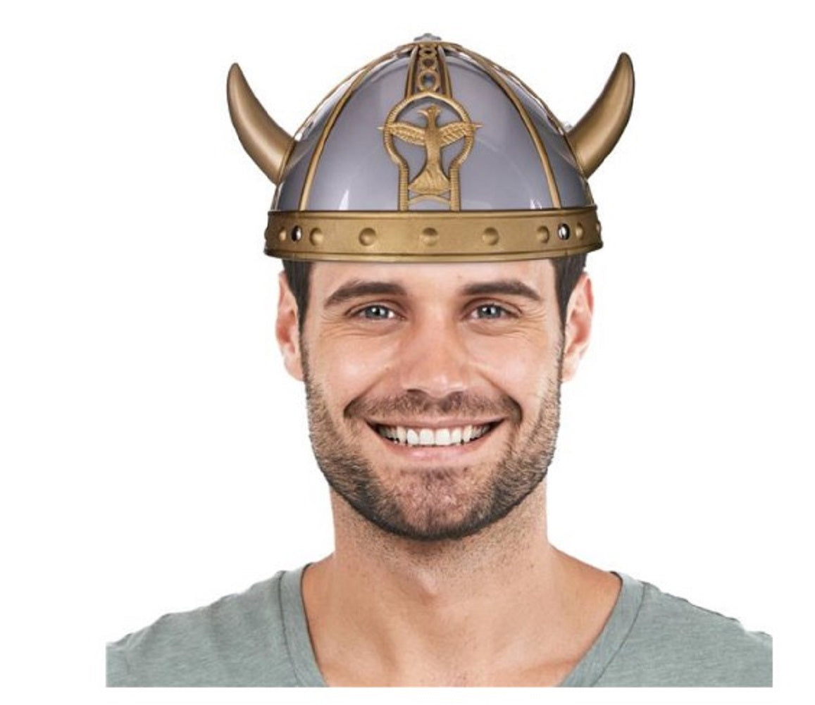 Viking Helmet - Silver/Gold - Costume Cosplay Accessory - One Size