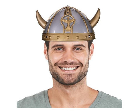 Viking Helmet - Silver/Gold - Costume Cosplay Accessory - One Size