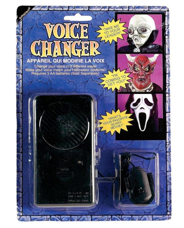 Voice Changer - Black - Plastic - Microphone - 3 Modes - Costume Accessory