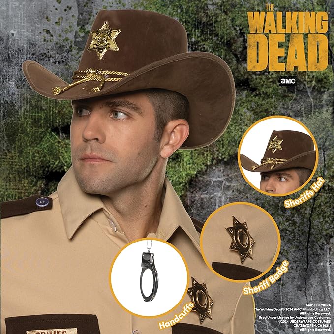 Rick Grimes Sheriff Set - The Walking Dead - Costume Accessories - One Size