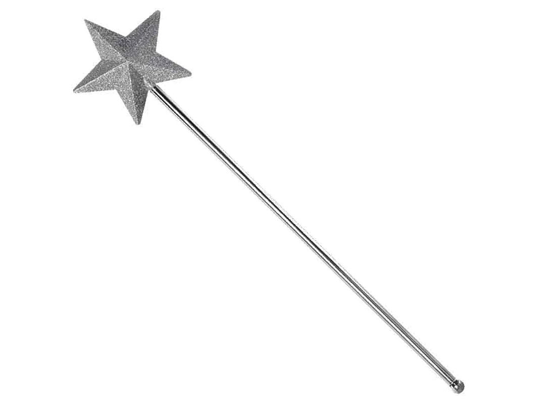 Star Wand - Glitter - Costume Accessory Prop - Child Adult Teen - 2 Colors