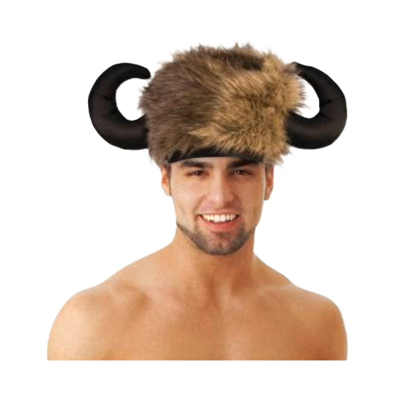 Water Buffalo Lodge Hat - Brown/Black - Costume Accessory - One Size