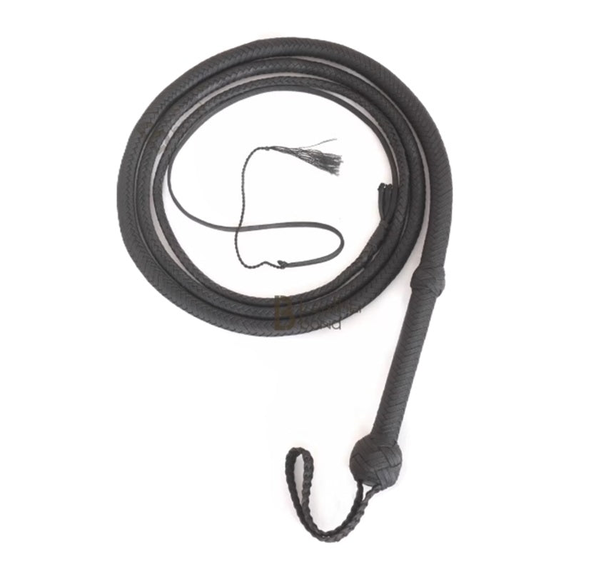 Black Bull Whip - 6' - Circus - Movies - Costume Accessory