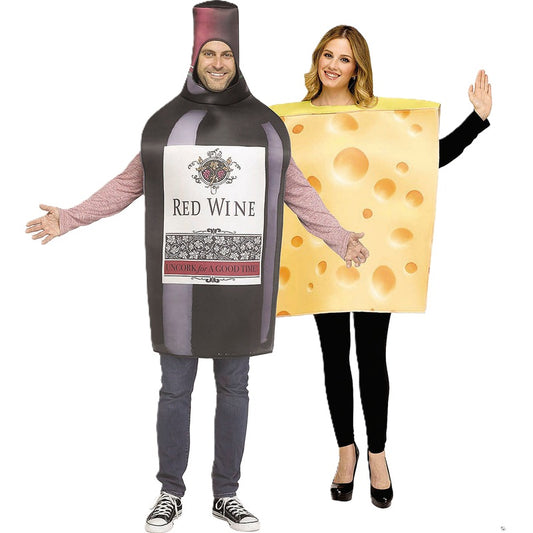 Perfect Pairing - Wine & Cheese - Couple Costume - One Size