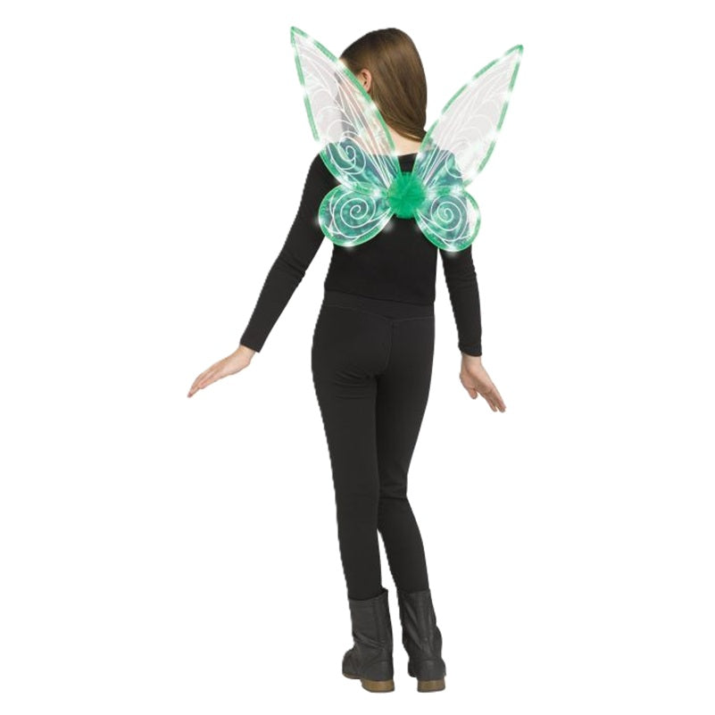 Green Fairy Wings - Light Up - Costume Accessory - One Size