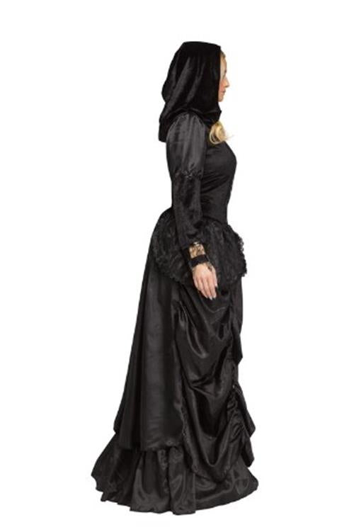 Vestido con capucha Wicked Queen - Negro - Bruja - Disfraz - Adulto - 2 Tallas