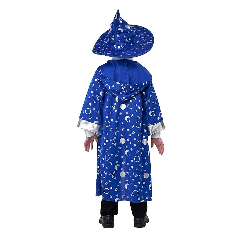 Wizard Kid- Celestial - Blue/Silver - Merlin - Costume - Child - Small 4-6