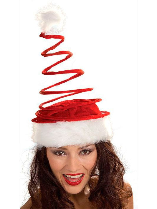 Springy Santa Hat - Elf - Costume Accessory - Adult Teen