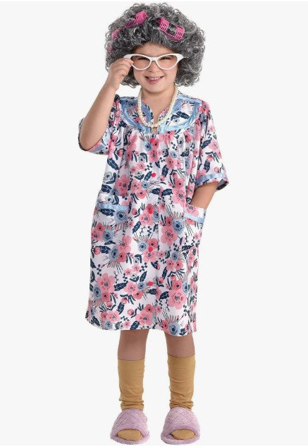 Kleid für kleine alte Dame – 100 Tage – Schule – Kostümzubehör – Mädchen – 2 Größen 