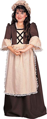 Colonial Girl - Brown - Apron - Costume - Child - 2 Sizes