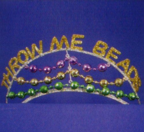 Tiara - Mardi Gras - Throw Me Beads - Costume Accessory - Adult