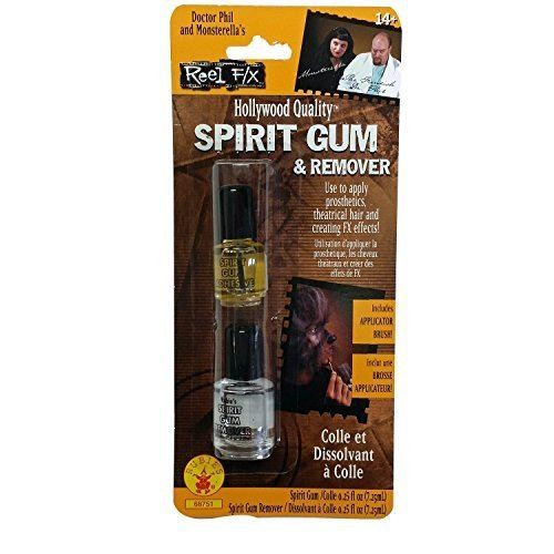 Spirit Gum &amp; Remover - Adhesivo para la piel - 0.125 oz - Maquillaje teatral