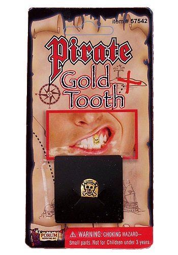 Pirate Tooth Cap - Skull - Costume Accessory - Teen Adult - 2 Colors