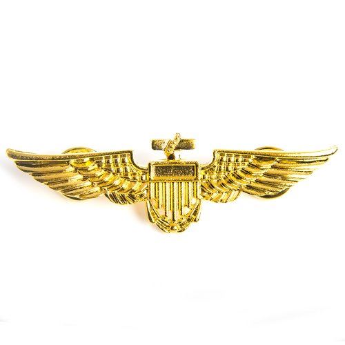 Aviator Wings Pin - Steampunk - Top Gun - Costume Accessory - Gold or Silver